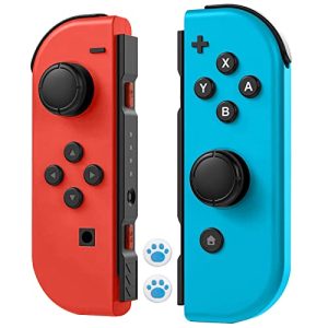 Gatoo Joy Pads for Nintendo Switch, L/R Wireless Controllers with 2 Thumb Grip Caps Replacement
