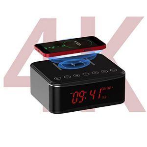Wireless/Wire Charger with Bluetooth Speaker Alarm Clock Spy Camera