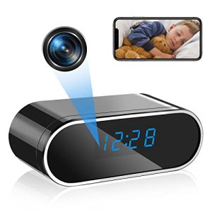Hidden Camera Clock 1080P Wireless Spy Camera Covert Nanny Cam Baby Monitor