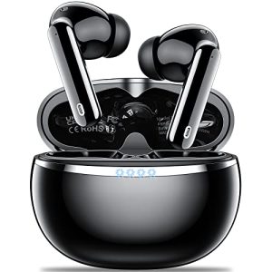 Wireless Earbuds,Wireless Headphones Bluetooth 5.3 In-Ear with 4 ENC Noise Canceling Microphones,HIFI Stereo,Deep Bass,36 Hours Playtime Bluetooth Earphones,IPX6 Waterproof,USB-C for Sports Running