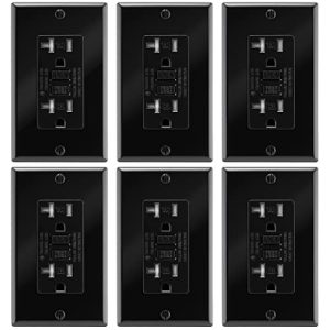 20 Amp GFCI Outlet with Decorative Wall Plates