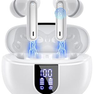 Smoonigh Wireless Earbuds, Bluetooth 5.3 Headphones In Ear LED Power Display