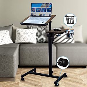 44inch Height Adjustable Rolling Laptop Stand Desk