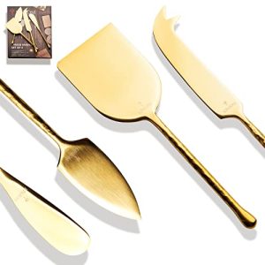 LINZOM Gold Cheese Knives