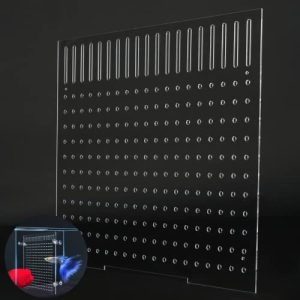 GEKMOR Fish Tank Divider, DIY Clear Easy to Install and Assemble Divider, Acrylic Divider Isolation Board with Suction Cups for Fish Tank Aquarium, 15.74\” x 11.81\”