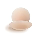 Nipple Covers Silicone Pasties For Women - Seamless and Sheer Adhesive Silicone Nipple Pasties - Reusable Breast Petals for Women Creme (Creme, Medium (Fits A-C Cups))