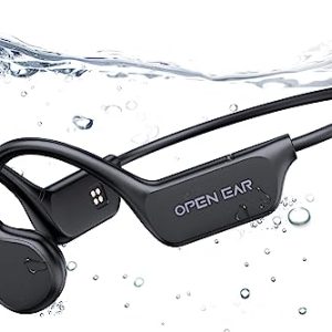 Bone Conduction Headphones, Waterproof Swimming Headphones, Open Ear Bluetooth 5.3 Headphones, Built-in MP3 32G Memory, Underwater Wireless Earphones Headset for Swimming, Sports, Running, Cycling
