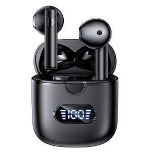 Wireless Earbuds Bluetooth 5.3 Headphones, 60H Playtime LED Power Display Charging Case, IPX7 Waterproof Earphones HiFi Stereo Deep Bass Ear buds for iPhone Android Phone Computer Laptop Sports
