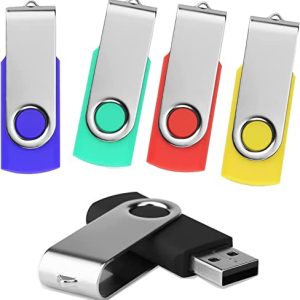 5 Pack 128GB Flash Drive 2.0 USB Flash Thumb Drives