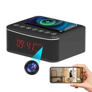 Hidden Camera Spy Camera with Bluetooth Speaker,Alarm Clock Wireless/Wire Charger