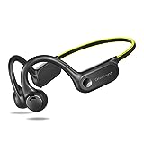 CelsusSound Bone Conduction Headphones with Noise-Canceling MIC, Bluetooth Waterproof Sport Headphones, Open Ear Stereo Headphones up to 10H Playtime, Wireless Headset for Running and Workout