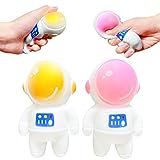 Squishy Stress Balls for Kids and Adults (2 Pack) Astronauts Dough Ball Fidget Toys - Gold and Pink Suqeeze Ball Squishy Toys, Sensory Squish Ball, Ideal for Autism, ADHD, Teens Anxiety