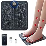 SOPKVL Portable Foot Massage Pad with USB Charging and Remote Control has 8 Modes and 19 Intensity Levels to Help Relieve Leg Fatigue and Help Improve Sleep Quality.