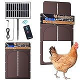 Automatic Chicken Coop Door, Electric Chicken Door with Timer, Sturdy Aluminum Door, LCD Screen for Programming, Battery-Powered with Low Battery Notification