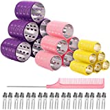 Thermal Rollers for Hair - Small - 37 Self Grip Hair Rollers with 18 Clips and Styling Comb - Aluminum Thermal Hair Rollers for Volume and All-Day Curls - For Short, Medium, and Long Hair