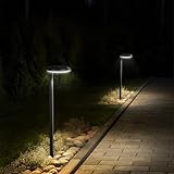 VWCYL+ Solar Pathway Lights - Super Bright 300 Lumens with 2-in-1 Warm White & Daylight Color, Solar Path Lights for Pathway, Sidewalk, Driveway, Garden,Parterre etc,Landscape Lighting (2-Pack)