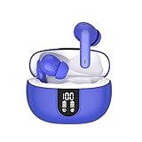 Btootos Wireless Earbud Bluetooth 5.3 Headphones with LED Power Display, 40H Playtime Deep Bass Bluetooth Earbud Noise Cancelling Mic, Mini Wireless Headphones in-Ear Buds Wireless Earphones Sport