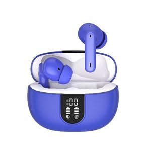 Btootos Wireless Earbud Bluetooth 5.3 Headphones with LED Power Display, 40H Playtime Deep Bass Bluetooth Earbud Noise Cancelling Mic, Mini Wireless Headphones in-Ear Buds Wireless Earphones Sport