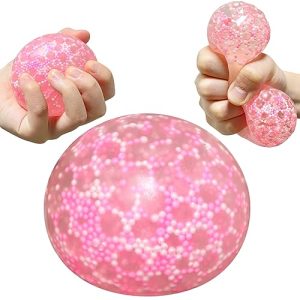 Squishy Stress Balls  2.8\” Mini Beads Sensory Ball Squeeze Toy