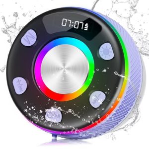 Bluetooth Shower Speaker, Portable Speakers Bluetooth 5.3 with HD Sound Purple