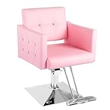 Dangvivi Pink Salon Chair for Hair Stylist,Barber Chari Hair Chair, Stylist Chair with Heavy Duty Hydraulic Pump, 360 Degrees Swivel, Beauty Equipment for Women Man