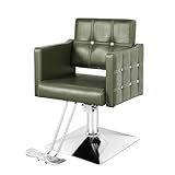 Hicomony Green Hair Chair,Salon Chair for Hair Stylist,Beauty Chair for Home,360 Degree Swivel,Modern Beauty Spa Styling Hairdressing Tattoo Equipment for Women