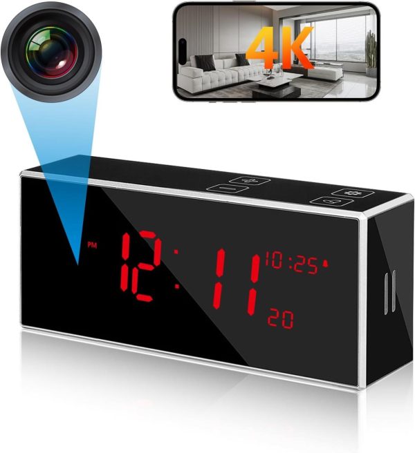 kelucimy Hidden Camera Alarm Clock with Strong Night Vision