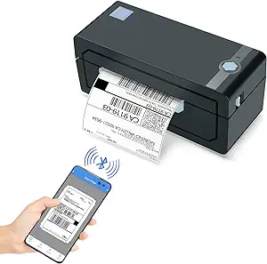 Bluetooth Thermal Shipping Label Printer – Wireless 4×6 Shipping Label Printer