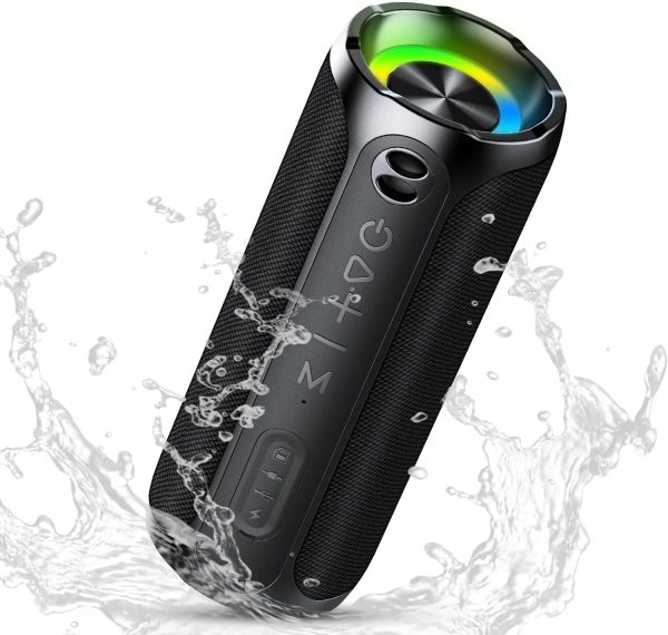 Portable Bluetooth Speakers, IPX7 Waterproof Speaker Bluetooth Wireless, 20W Loud Stereo Sound
