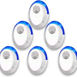 6 Pack Ultrasonic Pest Repeller, Mouse Repellent Electric Pest Repellent Ultrasonic Plug in, Pest Control for mice, roaches, Ants, Cockroaches