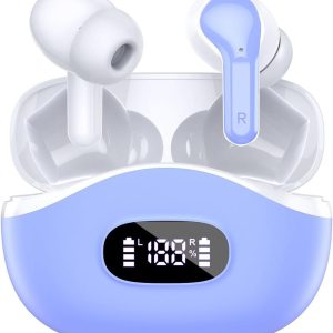 AOTONOK Wireless Earbud, Bluetooth 5.3 Headphones Stereo Bass in Ear Blue