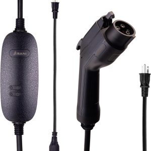 Level 1 & 2 EV Charger – 110-240V at 16 Amps – Portable Electric Vehicle EV Charger with NEMA 6-20 with NEMA 5-15 Adapter Plug for J1772 Electric Cars