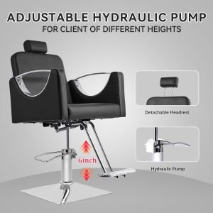 Barber Chair for Home Barbershop with Heavy Duty Hydraulic Pump