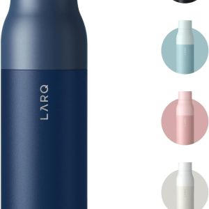 LARQ Bottle Twist Top 25oz – Insulated Stainless Steel Water Bottle | BPA Free | Reusable Water Bottle for Camping, Office, and Travel | Keep Drinks Cold and Hot, Monaco Blue