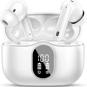 Bass Stereo Ear Buds with Noise Cancelling Mic LED Display in Ear Earphones