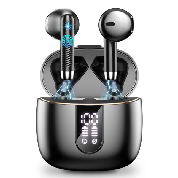 Bluetooth 5.3 Kopfhörer, In Ear Kopfhörer Kabellos Mit 4 Mic, 48h 